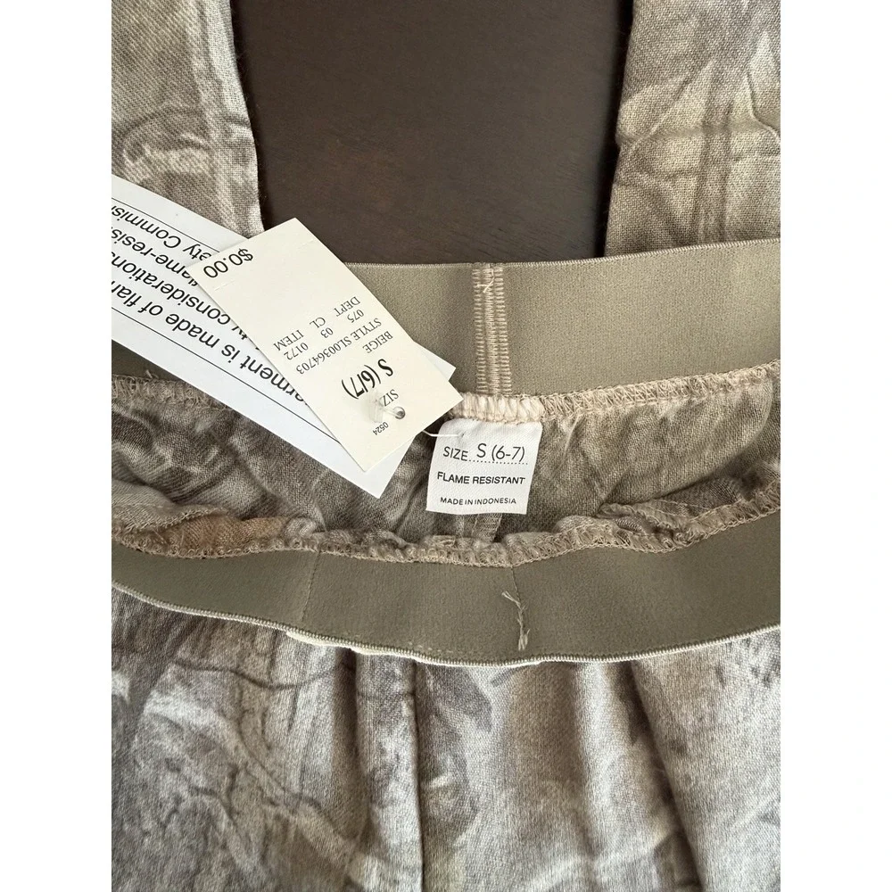 Grayson Threads Boy's 2pc NYC Camouflage Long Sleeve Pajama Set - Beige Sz S NWT